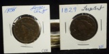 8 Large Cents AG/G 1829-1853