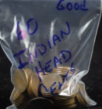 60 Indian Head Cents Good Bag