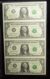 3 2003 Federal Reserve Notes $1 $2 $5 Mint Condition