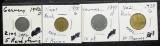 4 Different Germany Reich Coins Zinc & Brass