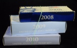 2008 2009 2010 US Mint Proof Sets