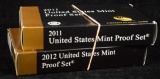 2011 & 2012 US Mint Proof Sets