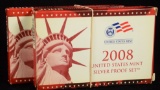 2003 & 2008 US Mint Silver Proof Sets