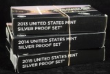 2013 2014 2015 United States Silver Proof Sets