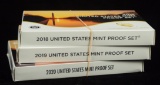 2018 2019 2020 United States Mint Proof Sets