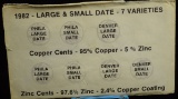 1982 Large & Small Date 7 Varieties