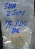 2 SBA Sets 1979 PDS BU Dollars
