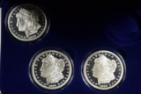 Morgan Dollar Tribute Set, Silver plated Proof 3 Coins