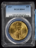 1927 $20  Gold St Gaudens PCGS MS-64