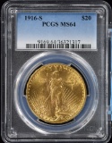 1916-S $20 Gold St Gaudens Double Eagle PCGS MS-64