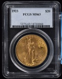 1923 $20 Gold St Gaudens Double Eagle PCGS MS-63