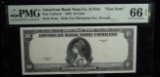 1929 Test Note PMG 66 GEM UNC EPQ American Bank Co