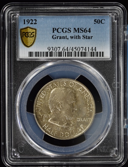 1922 Grant Commen Half Dollar with Star PCGS MS-64