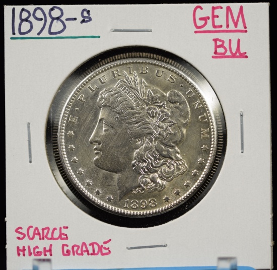 1898-S Morgan Dollar GEM BU MS63/64
