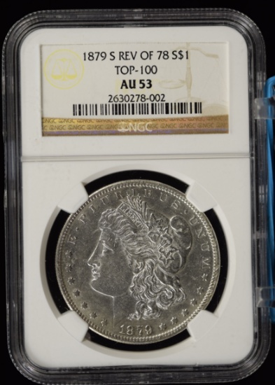 1879-S Rev 78 Morgan Dollar Top 100 NGC AU-53