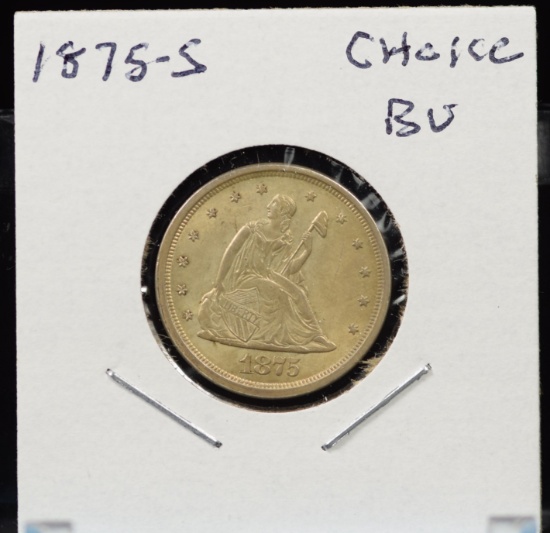 1875-S Twenty Cent Piece Choice BU
