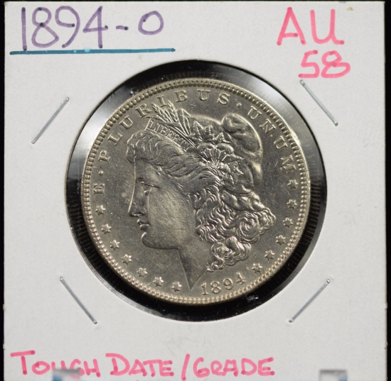 1894-O Morgan Dollar AU58 Tough Date/Grade