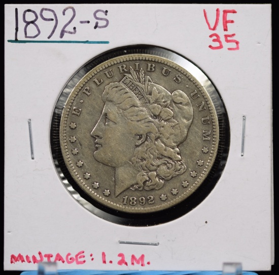 1892-S Morgan Dollar VF35 Mintage 1.2 M