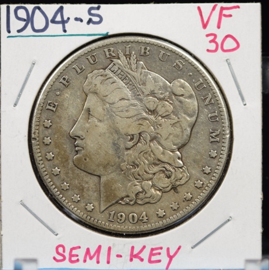 1904-S Morgan Dollar VF30 Semi Key