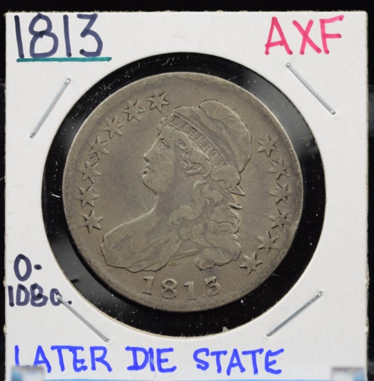 1813 Bust Half Dollar AXF 0-108 LDS