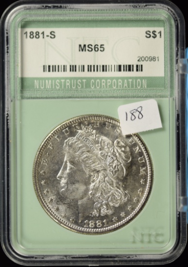 1881-S Dollar Morgan Dollar MS65