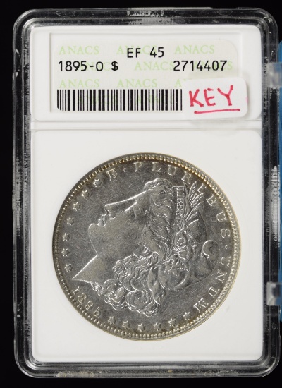 1895-O Morgan Dollar ANACS EF-45 Mint:450K