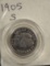 1905-S Barber Dime