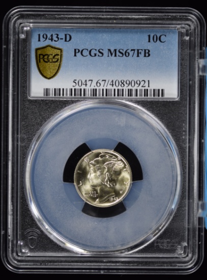 1943-D Mercury Dime PCGS MS-67 FB PQ