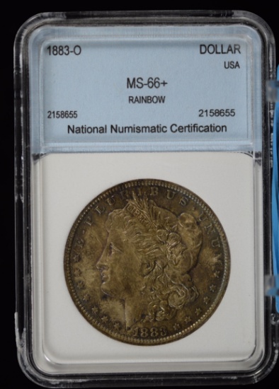 1883-O Morgan Dollar NNC MS66 Plus Rainbow