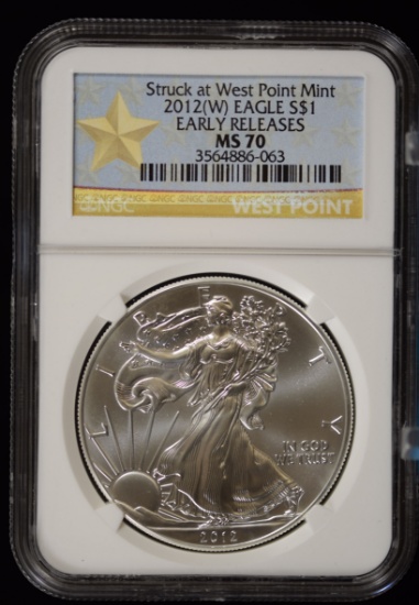 2012-W American Silver Eagle NGC MS-70 ER