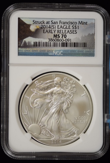 2014-S American Silver Eagle NGC MS-70 ER