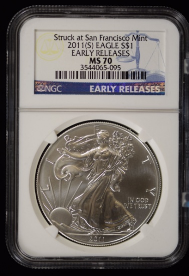 2011-S American Silver Eagle NGC MS-70 ER