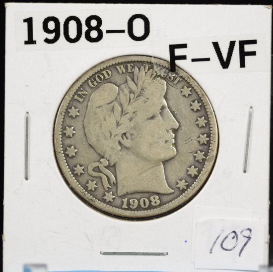 1908-O Barber Half Dollar Fine