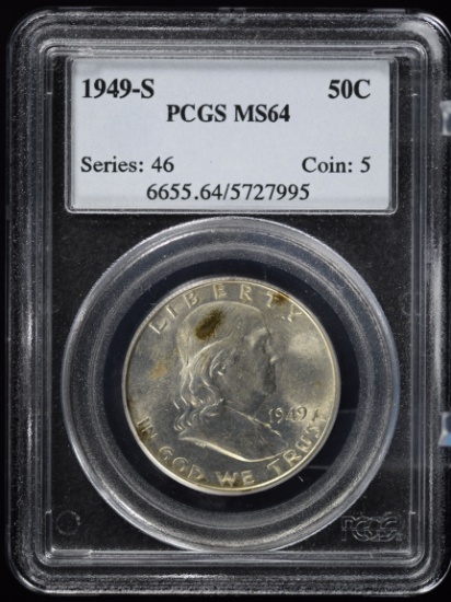 1949-S Franklin Half Dollar PCGS MS-64