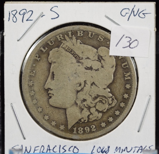 1892-S Morgan Dollar G VG