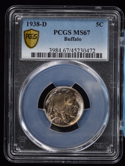 1938-D Buffalo Nickel PCGS MS-67 Superb PQ Holder