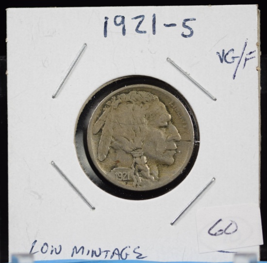 1921-S Buffalo Nickel Very Good  Plus