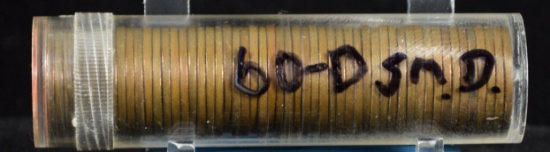 Roll of 1960-D Small Date Lincoln Cents