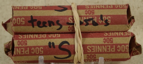 Roll of 2 Lincoln S Mint Marks Teens-50â€™s