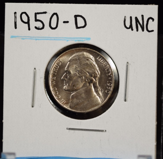 1950-D Jefferson Nickel UNC
