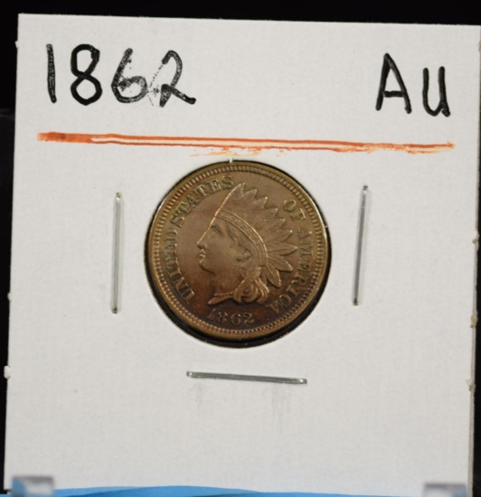 1862 Indian Head Cent AU