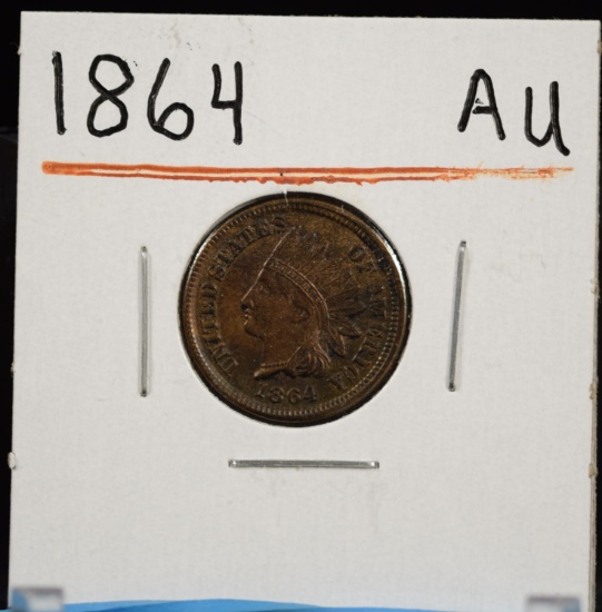 1864 Indian Head Cent AU