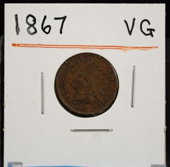 1867 Indian Head Cent VG