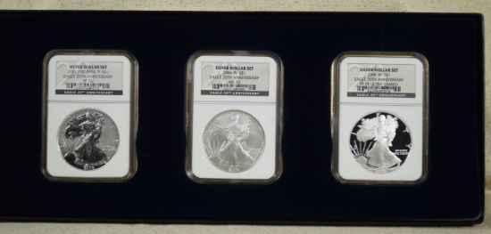 2006 ASE 20th Anniversary Dollar Set NGC PF/MS/PF-70 UC Wow