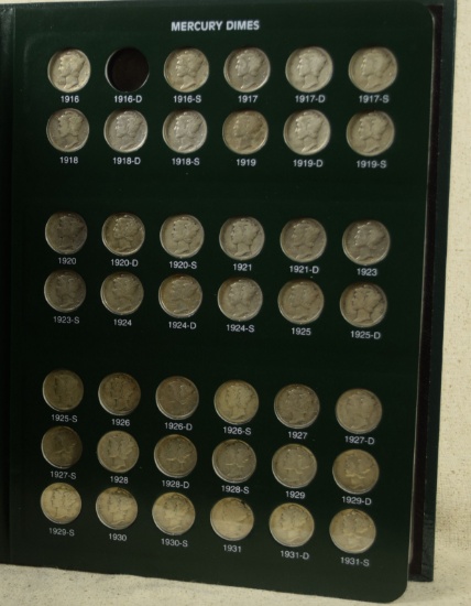 Mercury Dimes 1916-45 Missing 16-D Some UNC 77 coins