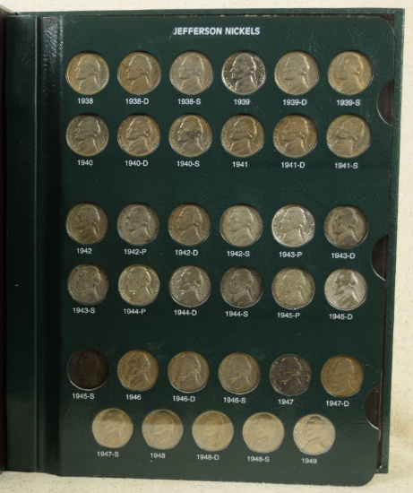 Jefferson Nickel Books 1938-02 175 Coins PF & part 03-08