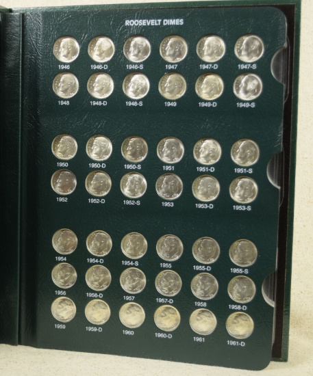 Roosevelt Dimes 1946-02 Nice Book 168 Some Silver PFâ€™s