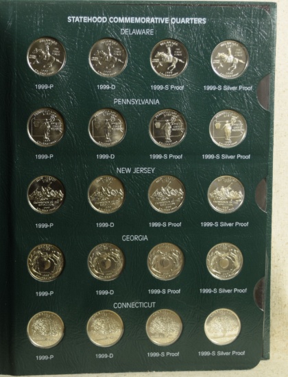 Washington Statehood Book 1999-2003 25 Silver Proofs