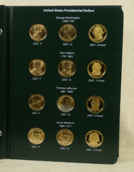 Presidential Dollars 2007-2015 108 coins BU/PR