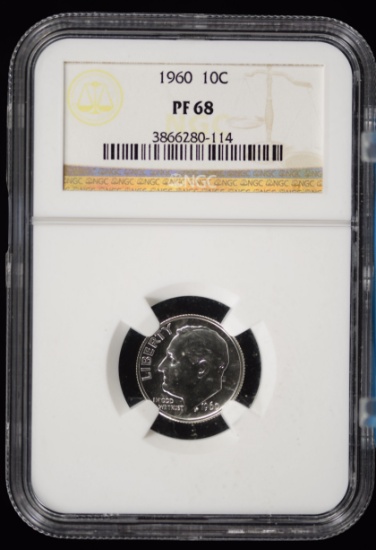 1960 Roosevelt Dime Proof NGC PF-68